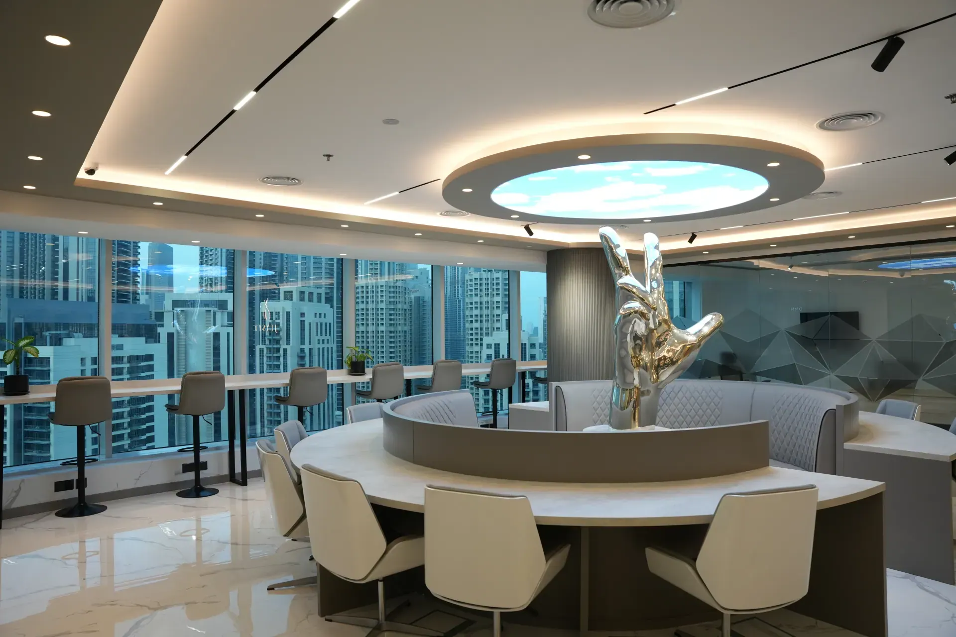 Open coworking area