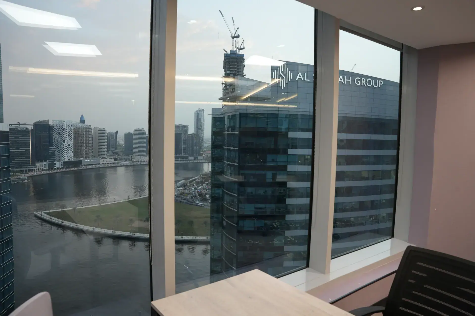 The Dubai Canal and Business Bay from Prime Tower